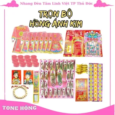 Trọn Bộ Đồ Cúng Bé Gái Tone Hồng 