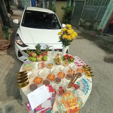 Mâm Cúng Xe Mới